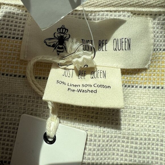 NWT Just Bee Queen Charlie Mini Skirt XS Yellow Striped Fringed Sarong - Picture 10 of 11